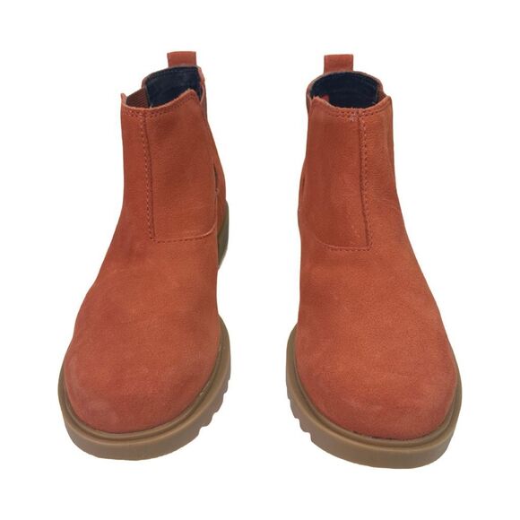 SOREL Emelie II Chelsea WP Leather Warp Red / Gum 2 Booties - Size 5.5 - Picture 2 of 10